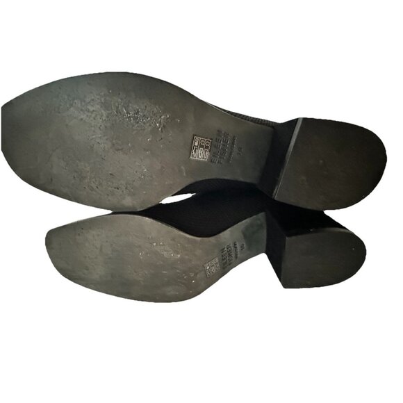 Eileen Fisher Dahlia Knit Stretch Block Heel Ankle Booties Shoes Black Size 10 - Picture 5 of 6